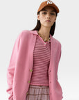 26W-GUEST IN RESIDENCE-PULL GILET-ROSE L