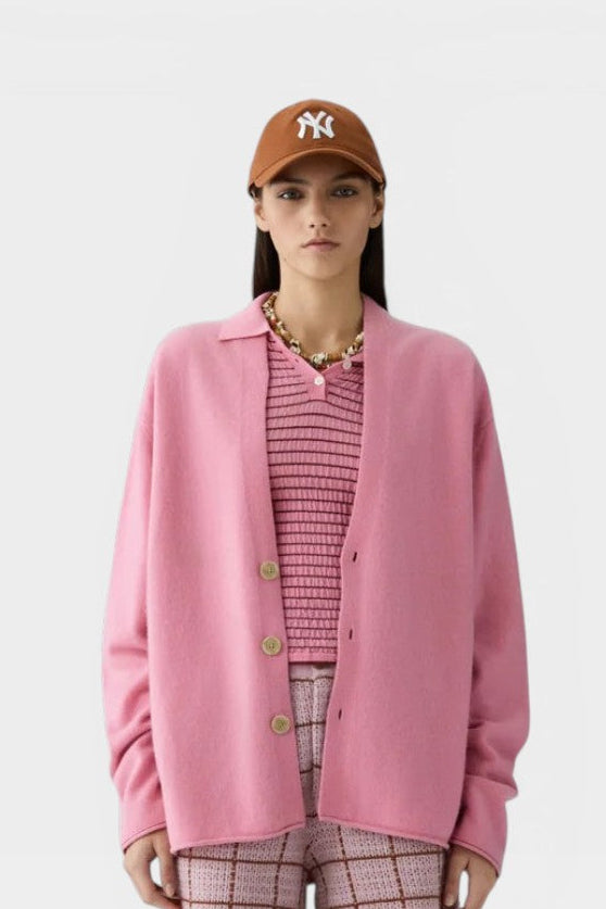 26W-GUEST IN RESIDENCE-PULL GILET-ROSE L