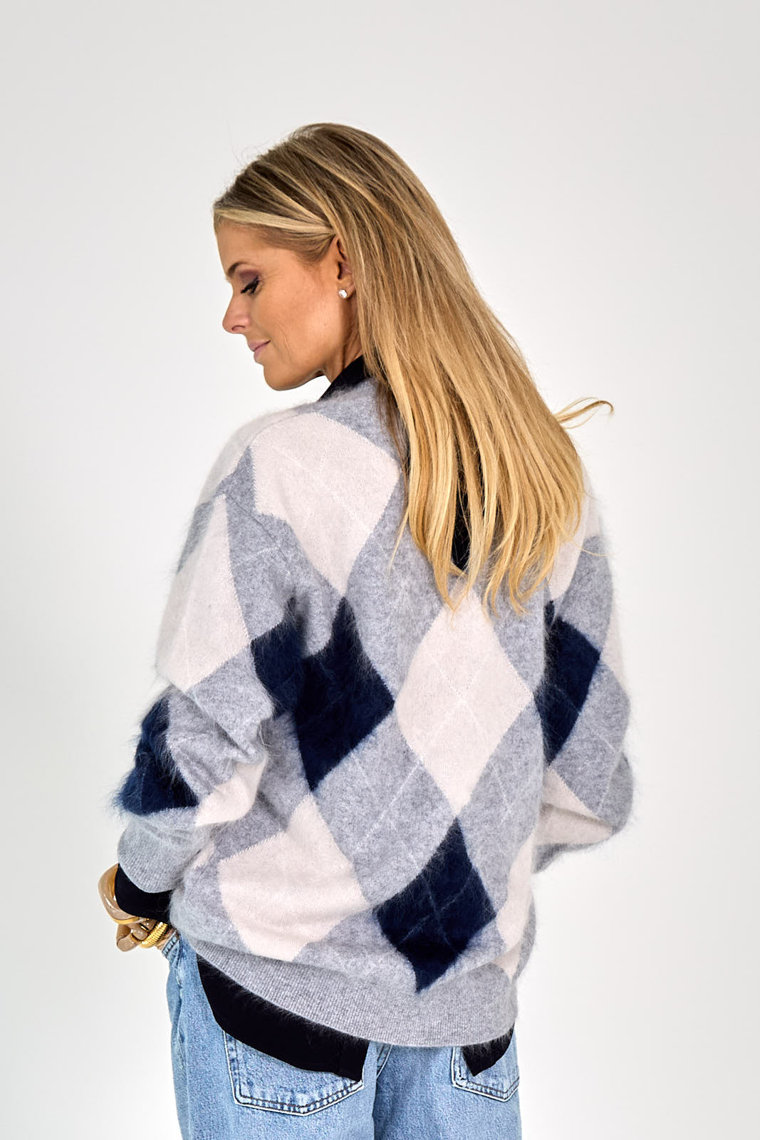 26W-AMOUR-PULL GILET-GRIJS MIDDEN