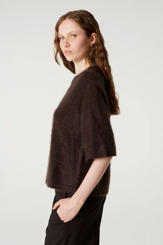 26W-ABSOLU CACHMERE-PULL-BRUIN DONKER
