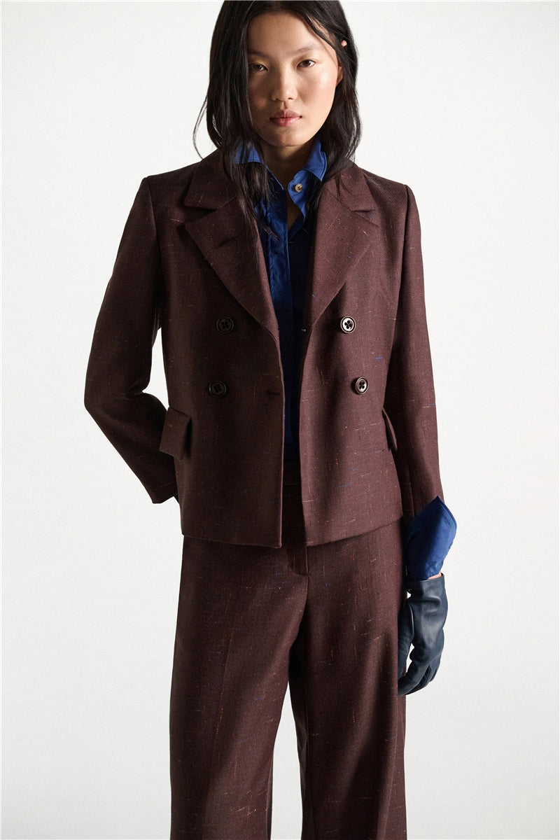 26W-Dorothee Schumacher-BLAZER-BORDEAUX