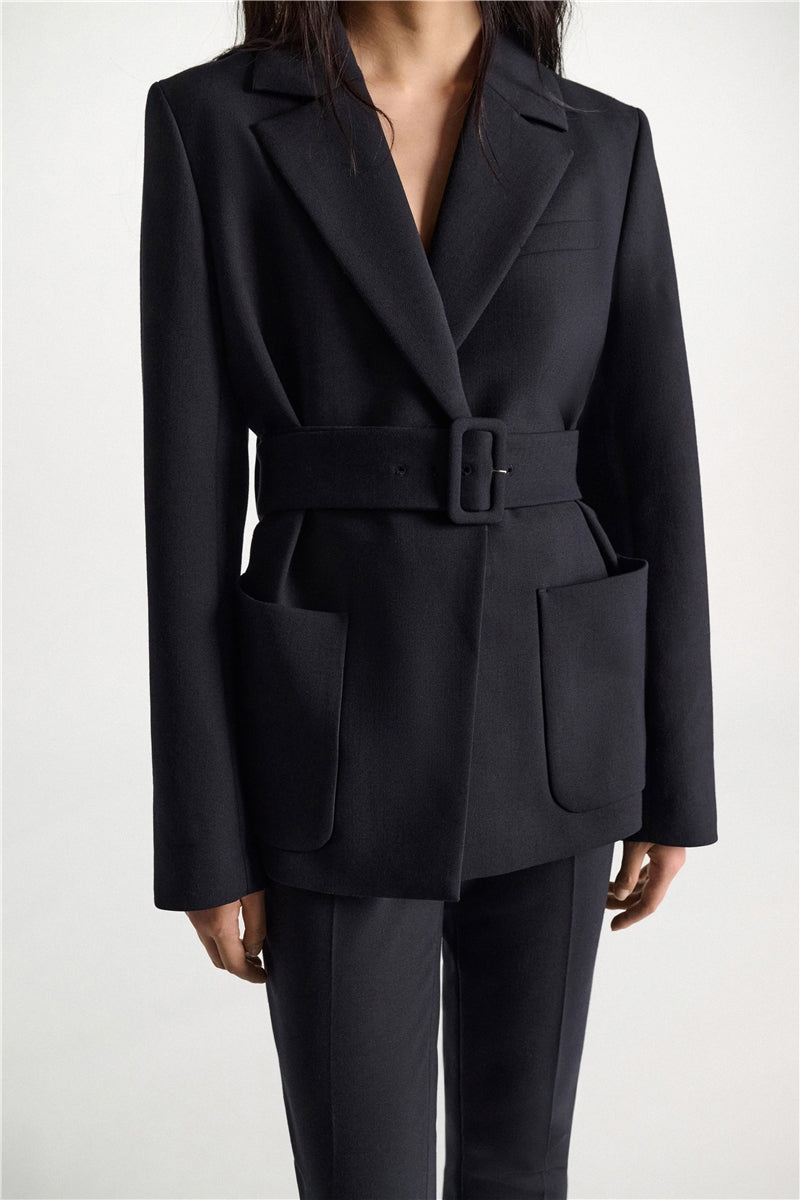 BLAZER WOL MET CEINTUUR