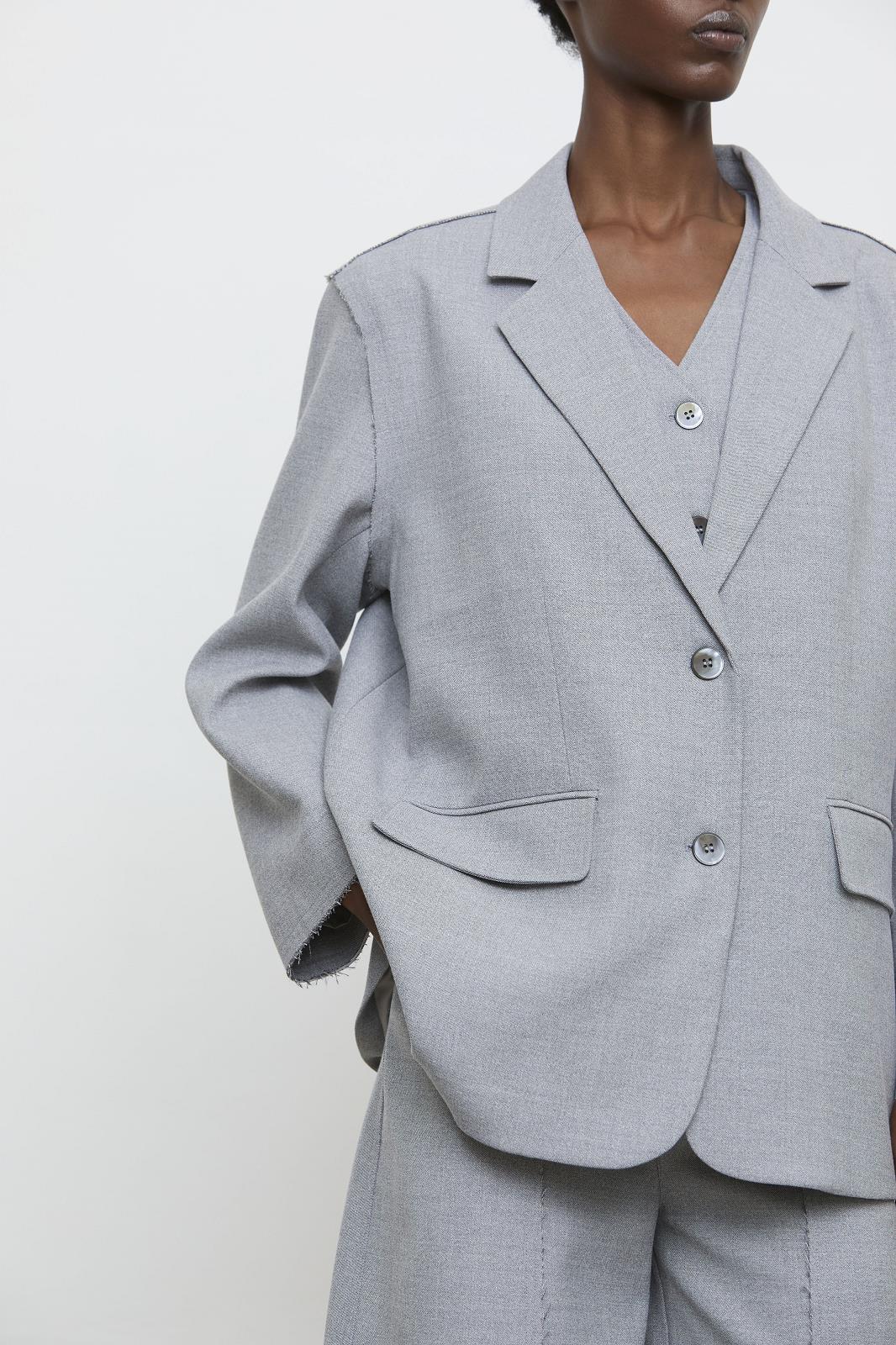 26W-ELEH-BLAZER-GRIJS LICHT