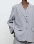 26W-ELEH-BLAZER-GRIJS LICHT