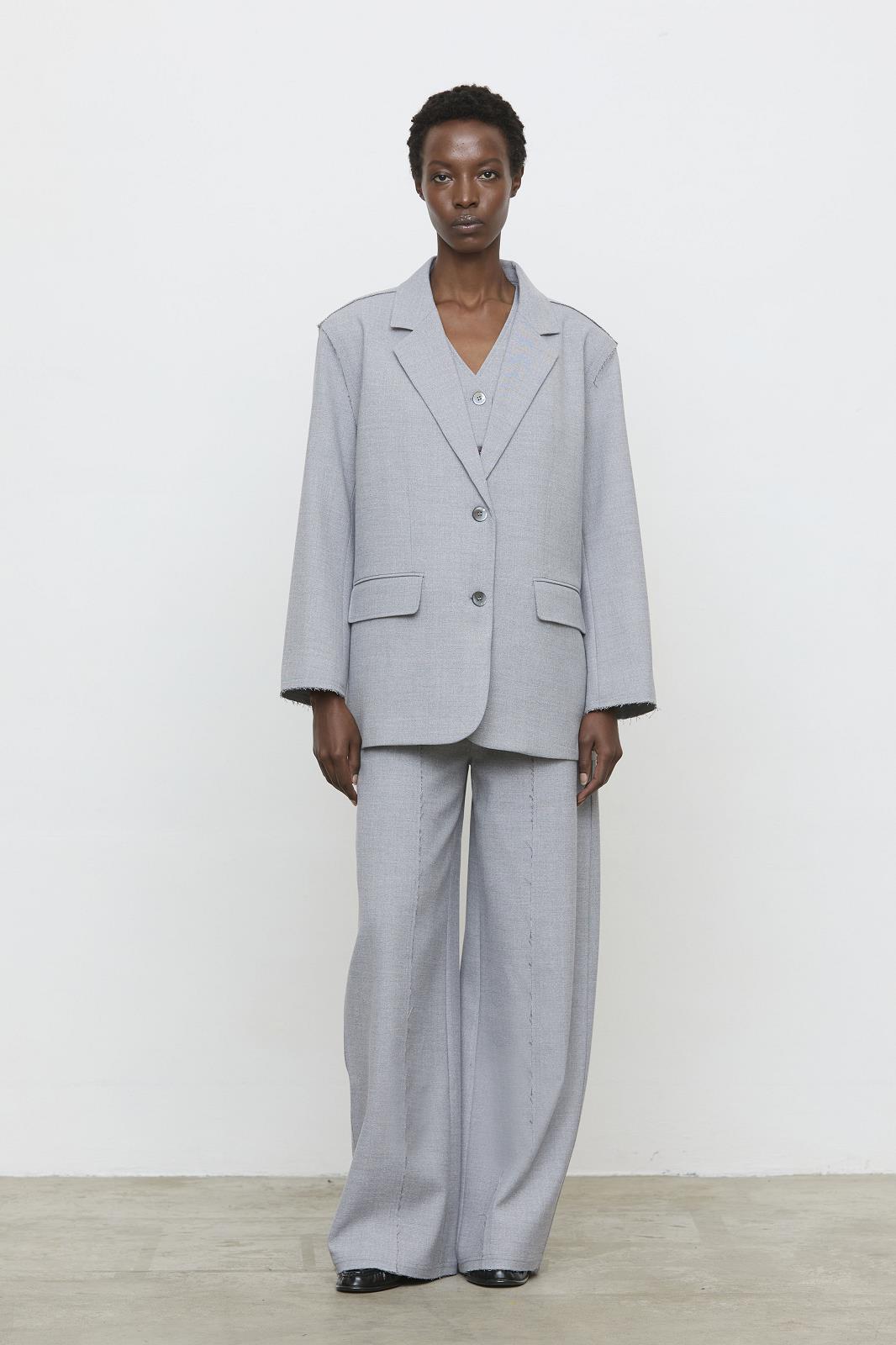 26W-ELEH-BLAZER-GRIJS LICHT