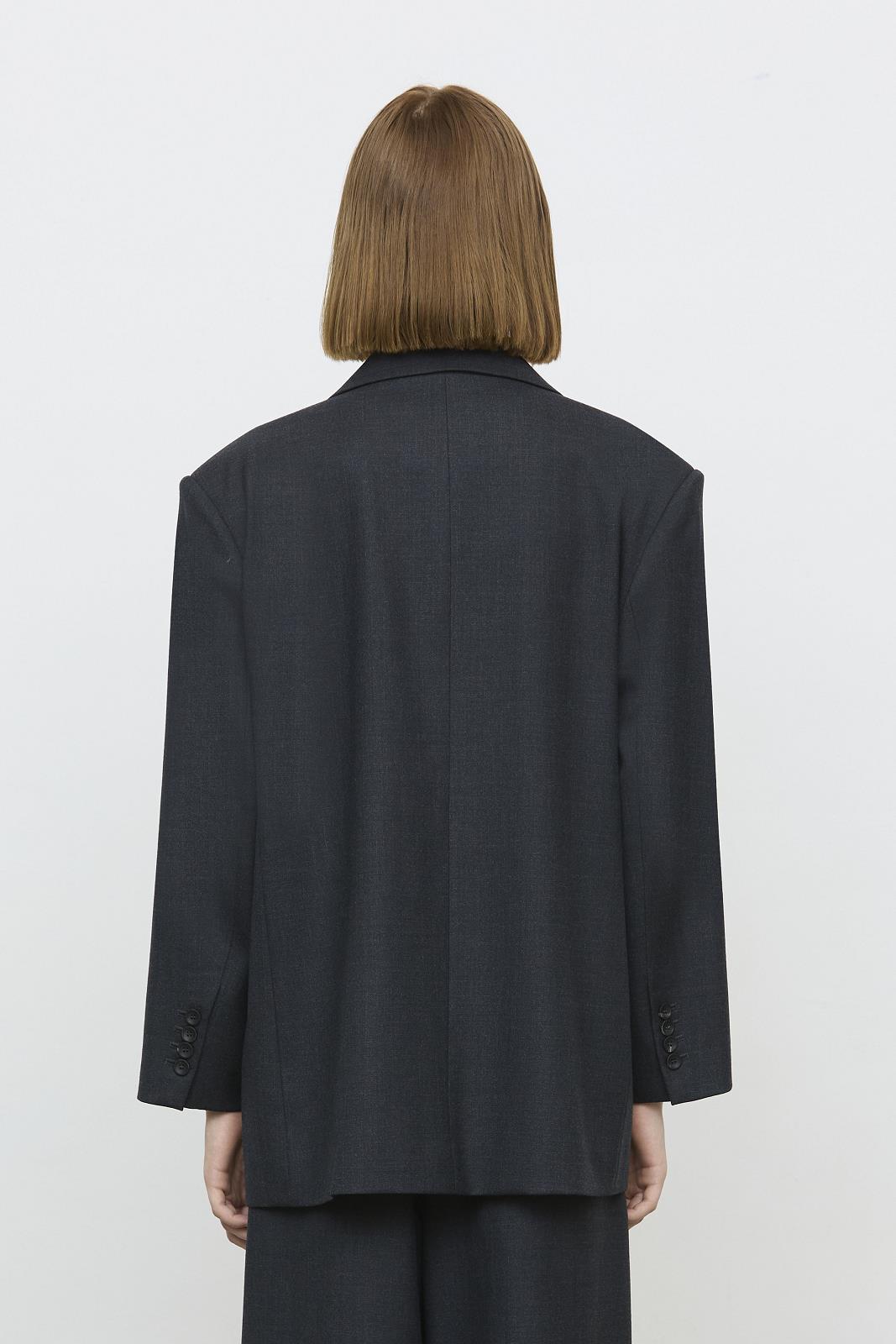 26W-ELEH-BLAZER-GRIJS DONKER