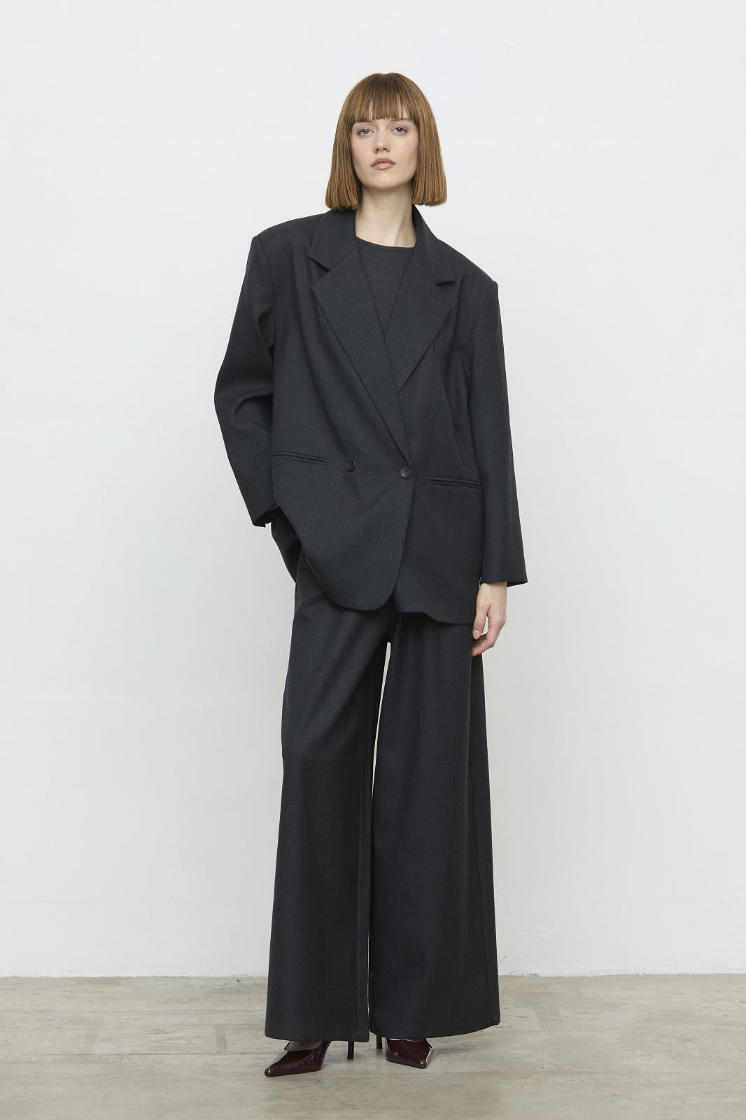 26W-ELEH-BLAZER-GRIJS DONKER