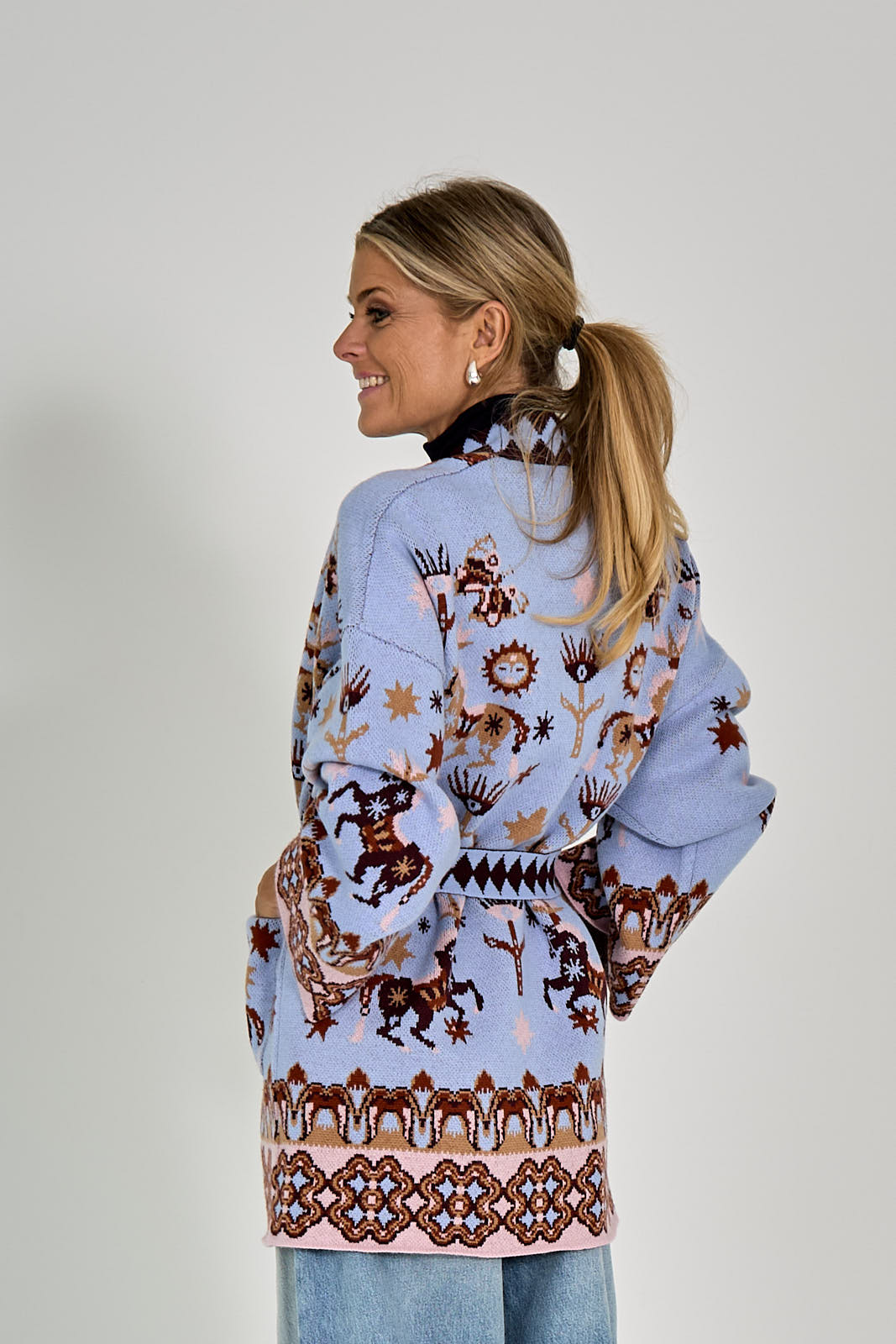 26W-IVI-PULL GILET-BLAUW LICHT