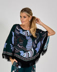 BLOUSE PONCHO MET FRANJES