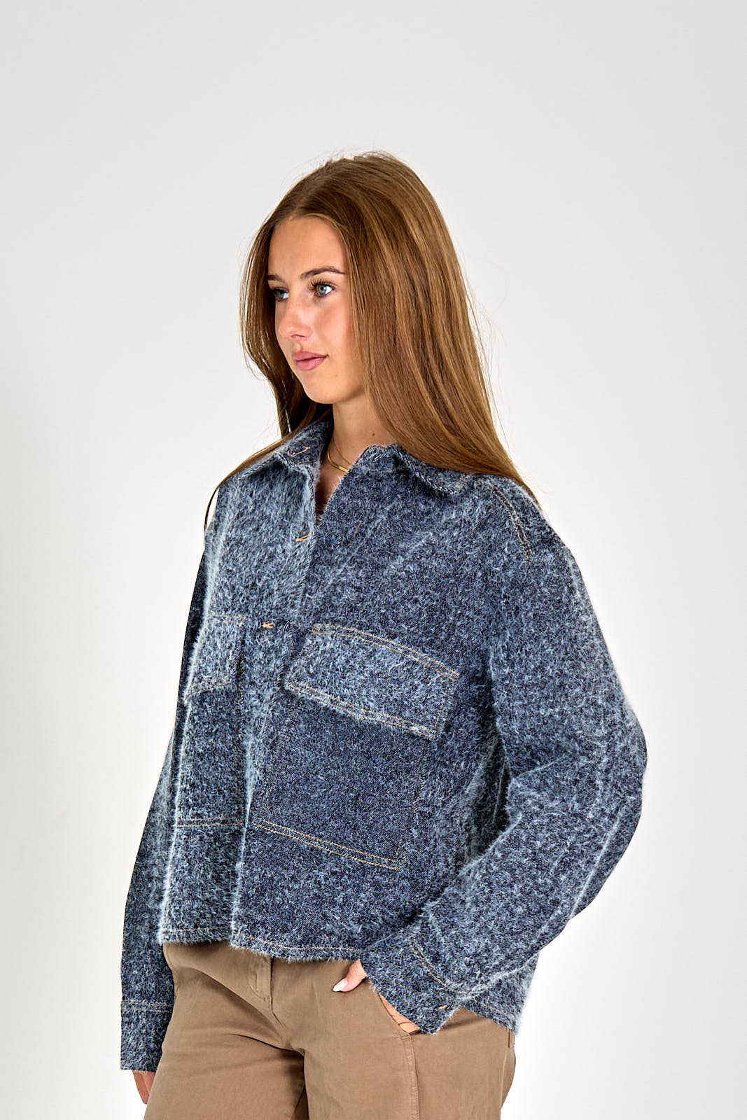 26W-SHAFT-GILET-BLAUW MIDDEN
