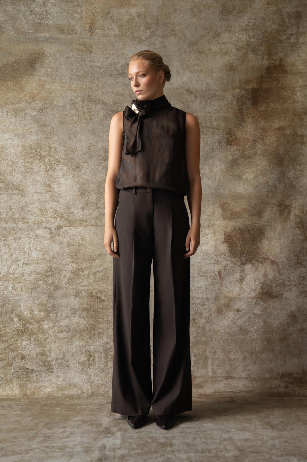 26W-SEDUCTIVE-BROEK-BRUIN DONKER