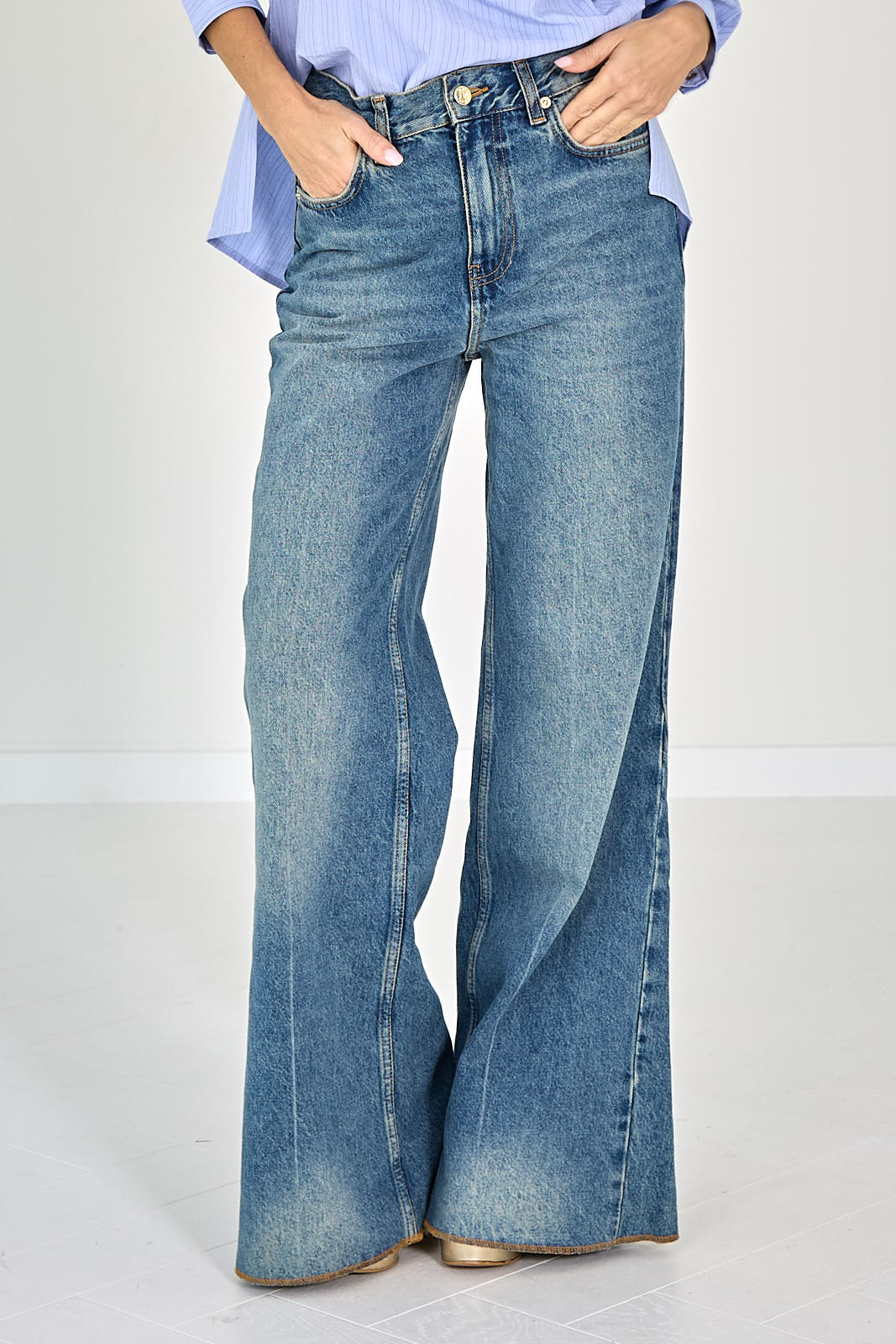 26W-BAD HABITS-BROEK JEANS-BLAUW MIDDEN