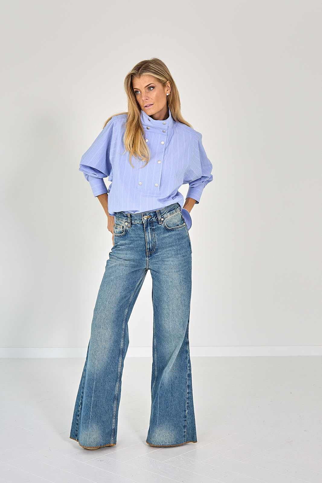 26W-BAD HABITS-BROEK JEANS-BLAUW MIDDEN