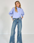26W-BAD HABITS-CHEMISIER-BLAUW MIDDEN