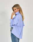 26W-BAD HABITS-CHEMISIER-BLAUW MIDDEN