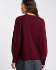 26W-LES TRICOTS  DE LEA-PULL-BORDEAUX DO
