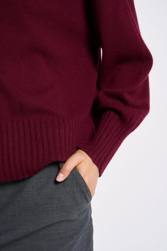 26W-LES TRICOTS  DE LEA-PULL-BORDEAUX DO