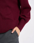 26W-LES TRICOTS  DE LEA-PULL-BORDEAUX DO