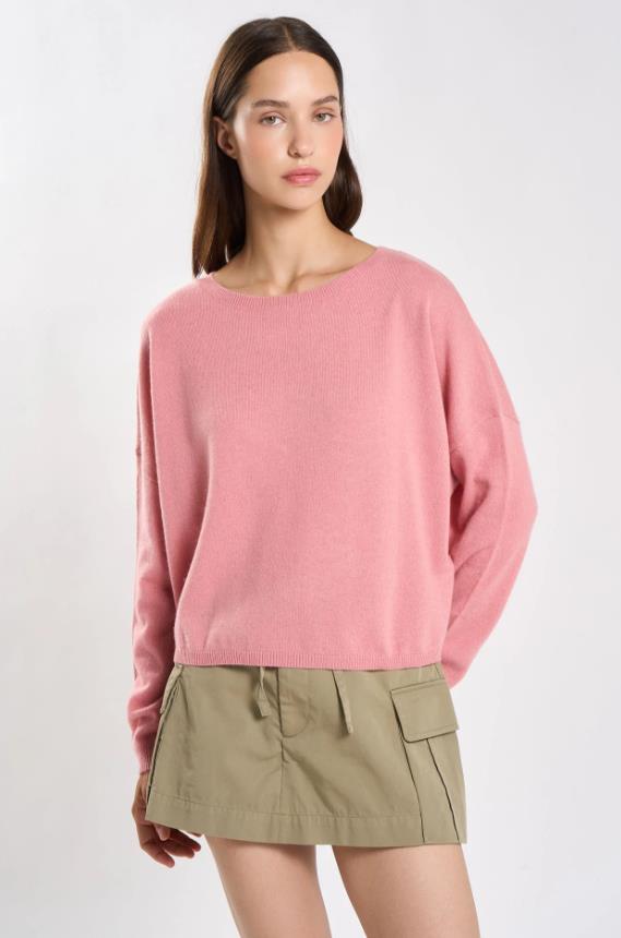 26W-LES TRICOTS  DE LEA-PULL-ROSE LICHT