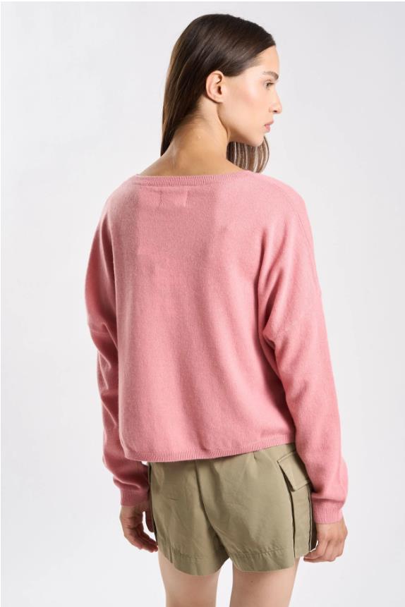 26W-LES TRICOTS  DE LEA-PULL-ROSE LICHT