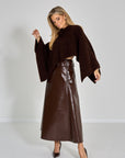 LAKLEDER ROK CEINTUUR FAUX CUIR