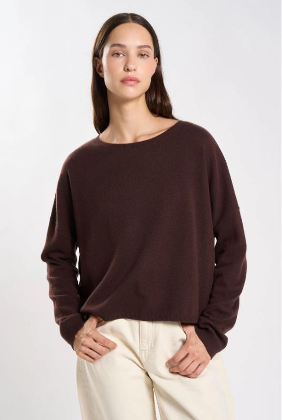 26W-LES TRICOTS  DE LEA-PULL-BRUIN DONKE