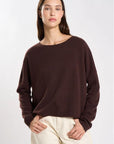 26W-LES TRICOTS  DE LEA-PULL-BRUIN DONKE