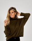 26W-LES TRICOTS  DE LEA-PULL-GREEN OLIVE