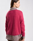 26W-LES TRICOTS  DE LEA-PULL-FUSHIA HEVI