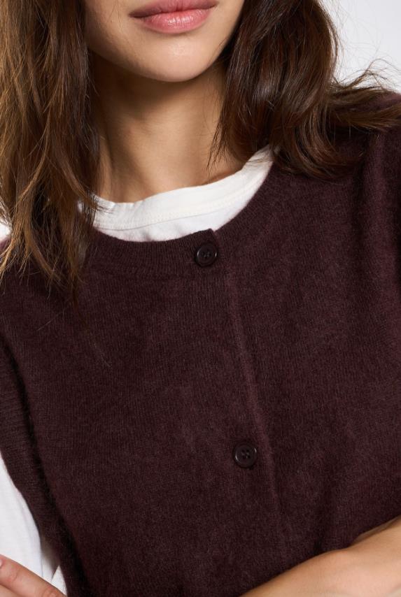 26W-LES TRICOTS  DE LEA-PULL-BRUIN MIDDE