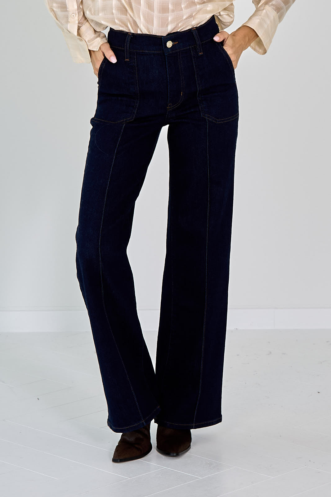 26W-FRAME-BROEK JEANS-MARINE DONKER