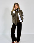 26W-FRAME-BROEK JEANS-KAKKIGROEN