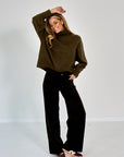 26W-FRAME-BROEK JEANS-KAKKIGROEN