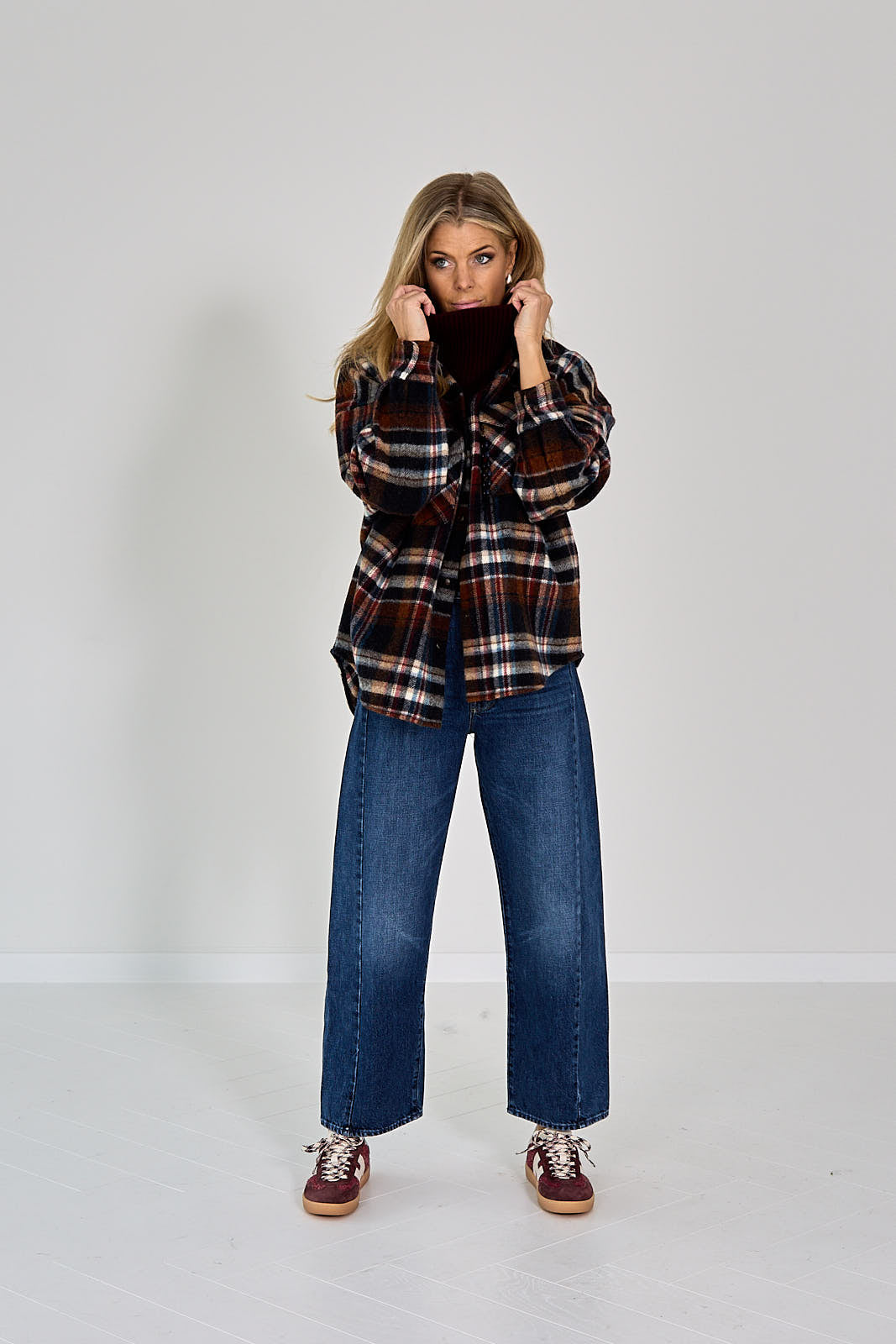 26W-BAZAR DE LUXE-CHEMISIER-BLAUW MIDDEN