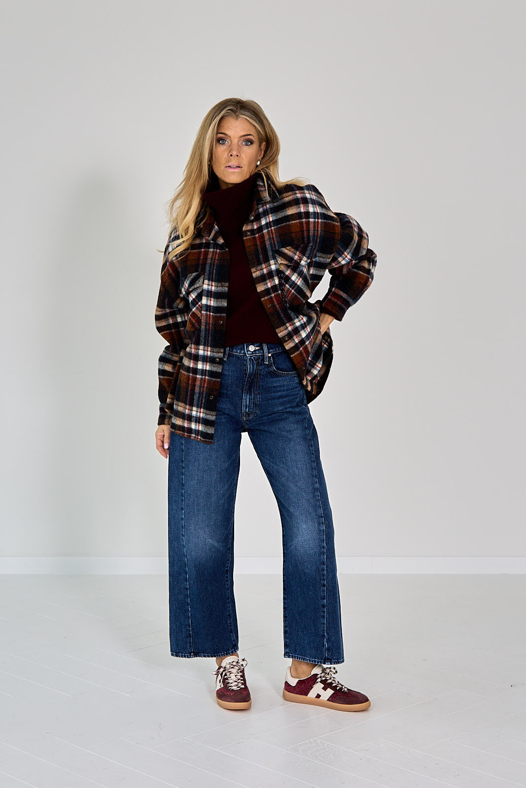 26W-BAZAR DE LUXE-CHEMISIER-BLAUW MIDDEN