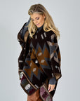 26W-BAZAR DE LUXE-MANTEL-BRUIN MIDDEN