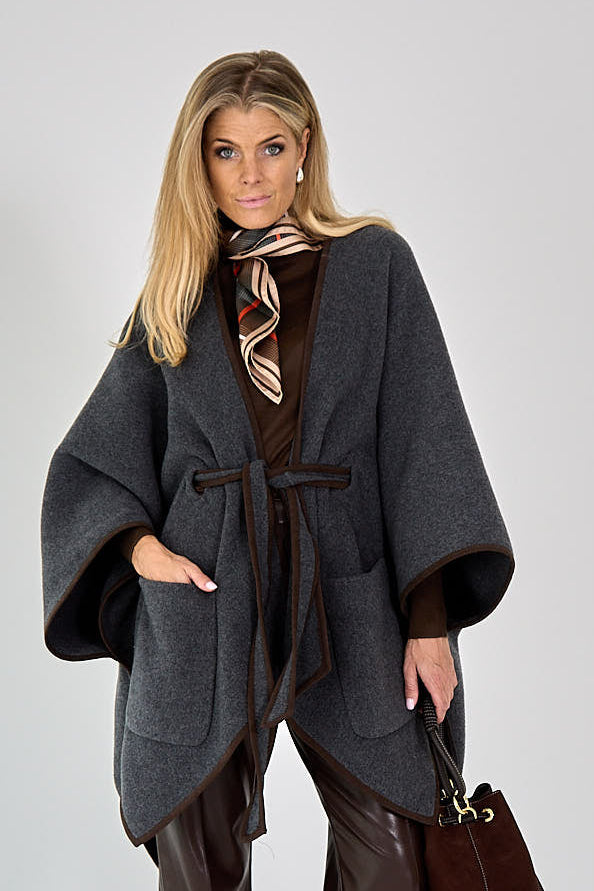 26W-BAZAR DE LUXE-MANTEL-GRIJS MIDDEN