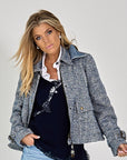 26W-BAZAR DE LUXE-MANTEL-BLAUW MIDDEN