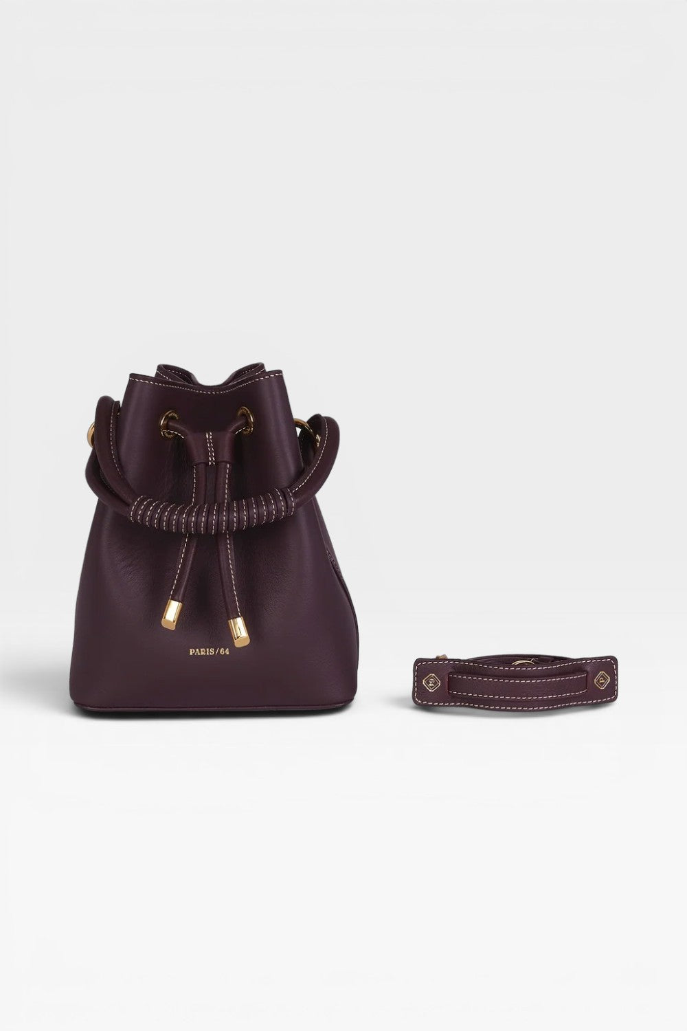 26W-A PARIS-HANDTAS-BORDEAUX DONKER ROOD