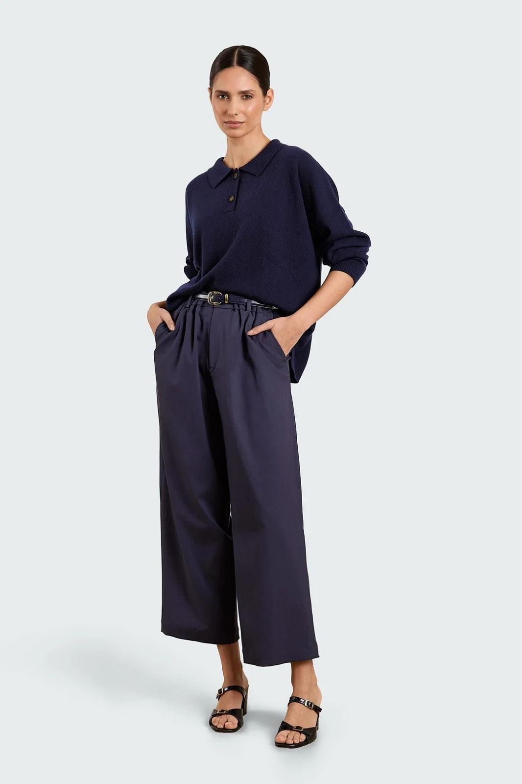 26W-STUDIO  CLIQUE-BROEK-MARINE DONKER