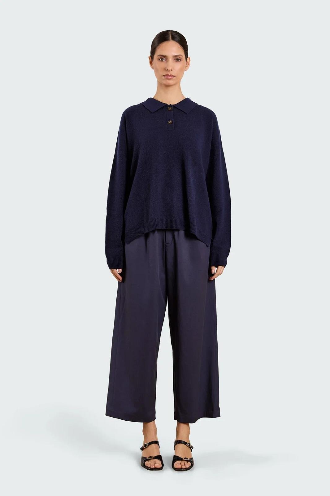 26W-STUDIO  CLIQUE-BROEK-MARINE DONKER