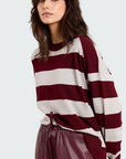 26W-STUDIO  CLIQUE-PULL-BORDEAUX DONKER