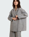 26W-STUDIO  CLIQUE-BLAZER-GRIJS MIDDEN
