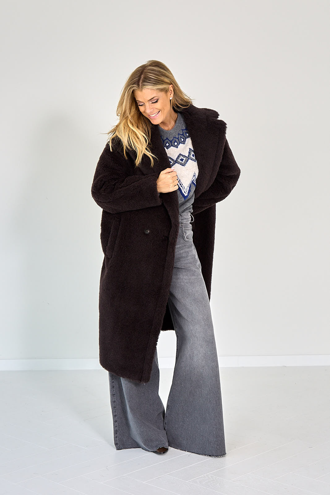 26W-MAX MARA-MANTEL-BRUIN DONKER