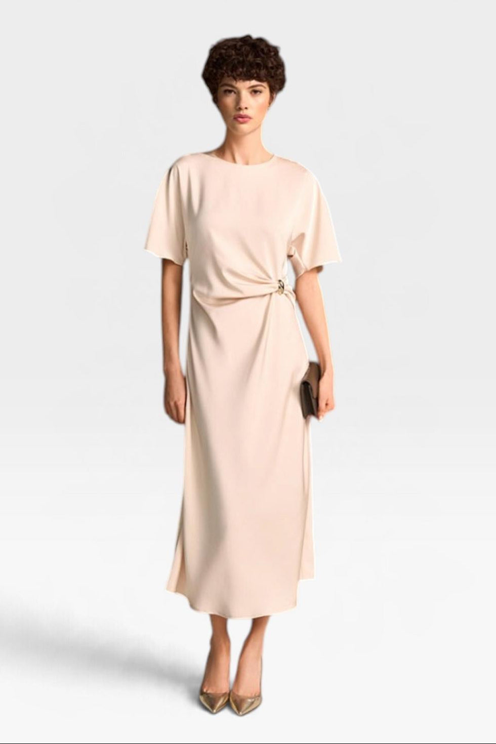 26W RIANI JURK MIDI GOUD DETAIL