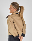 COTTON KORT BLAZER BEIGEFAUX