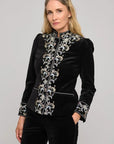 JACKET WITH EMBROIDERY VELVET