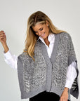 26W-PESERICO-PULL GILET-GRIJS MIDDEN