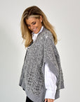26W-PESERICO-PULL GILET-GRIJS MIDDEN