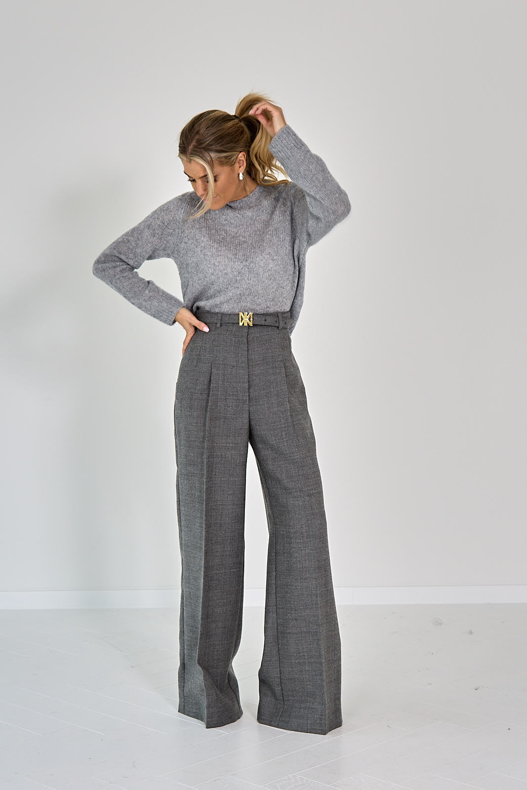 BROEK LAINE CHINE GRIS WIJD
